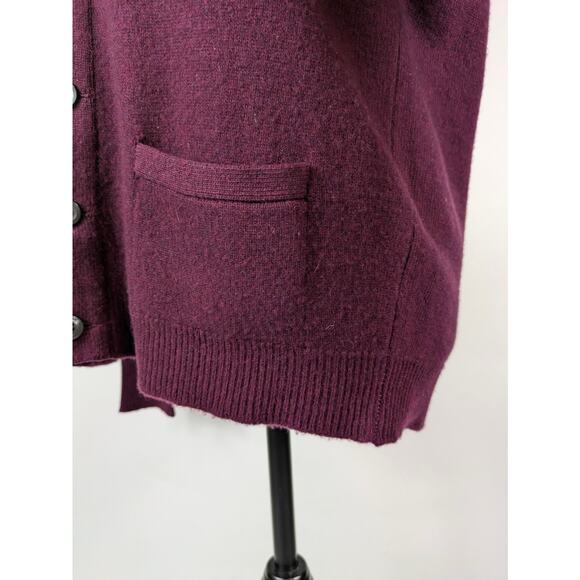 Selfridges London Womens M Cardigan Sweater UK 40 100% Pure Cashmere Red Maroon - Picture 7 of 11